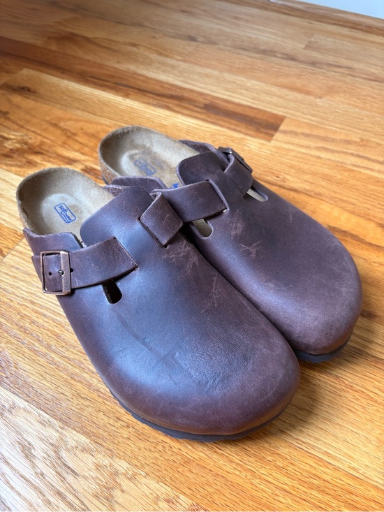 Birkenstock Shoes - Birkenstock Boston Soft Footbed Habana Brown Oiled Leather Clog Shoes